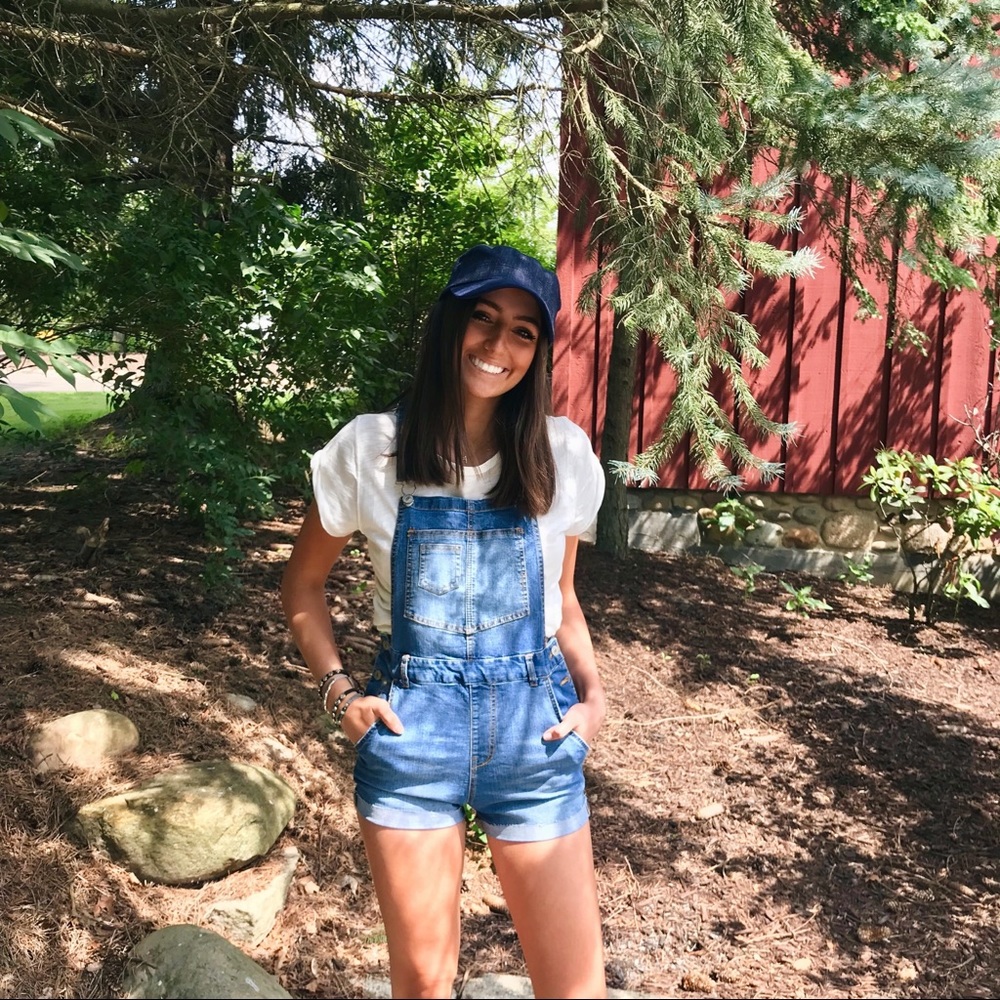 Jean short overalls!!